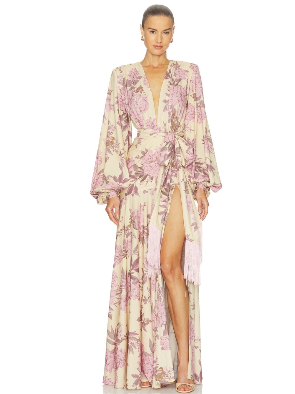 Bronx Banco Magnolia Carmen Gown in Blush Multi